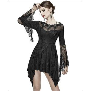 Eva Lady Calliopeia Gothic Goth Cross Vampire Cosplay Steampunk Mini Dress Sz S